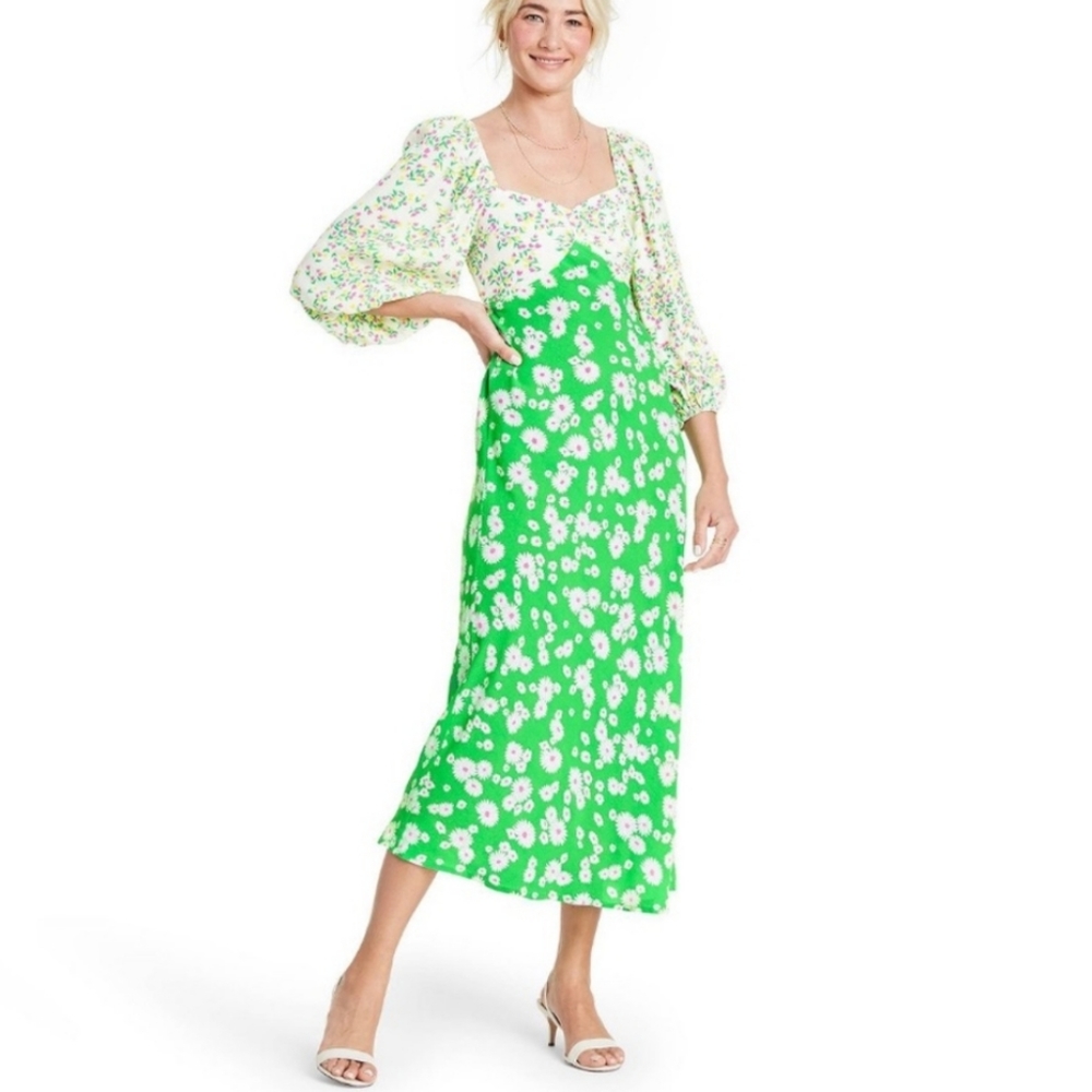 Rixo by target green floral dress - Picture 3 of 14